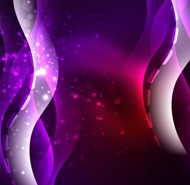 Parlayan dalga, duman tasarım dalgalı çizgiler vektör