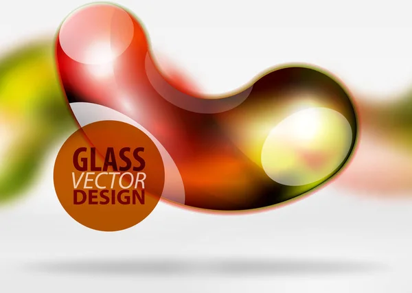 Tecno digital fondo abstracto, espacio gris 3d con burbuja curvada de vidrio — Archivo Imágenes Vectoriales
