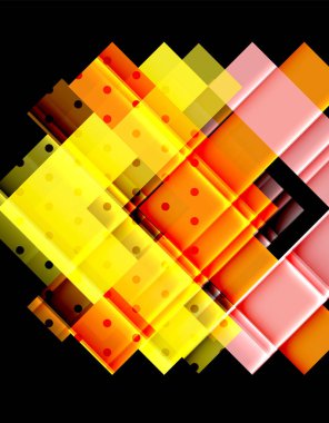 Siyah arka plan üzerinde renkli oklar