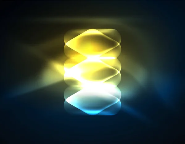 Renk techno arka plan parlak ışıklı objektif mercek parlamaları — Stok Vektör