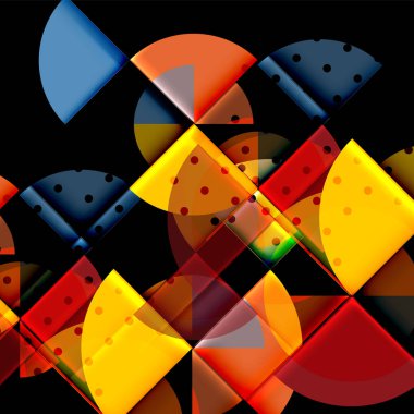 Geometrik daire soyut afiş