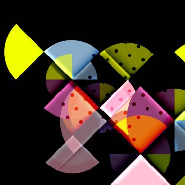 Geometrik daire soyut afiş