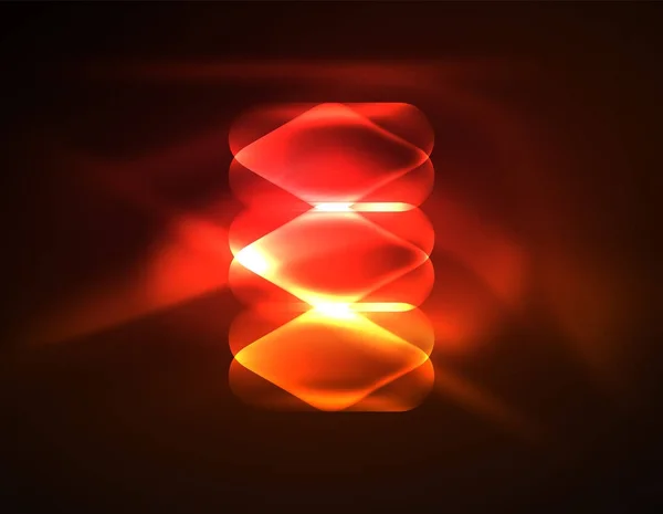 Feux lumineux de lentille, fond techno couleur éclatante — Image vectorielle