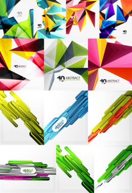 En az geometrik poster arka planlar kümesi