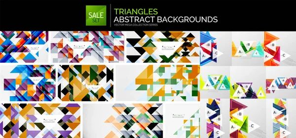 Mega collection de milieux abstraits géométriques — Image vectorielle