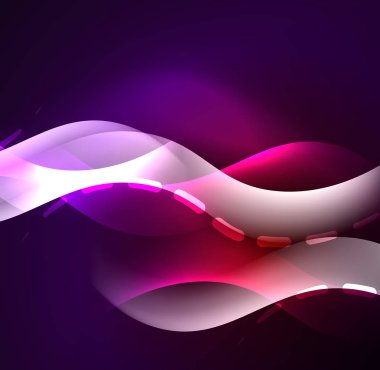 Parlayan dalga, duman tasarım dalgalı çizgiler vektör