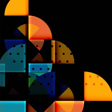 Geometrik daire soyut afiş