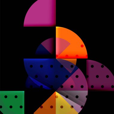 Geometrik daire soyut afiş