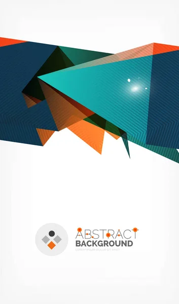 Plantilla de negocio de diseño triangular con luces — Vector de stock