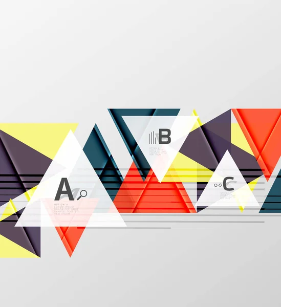 Треугольники и геометрические фигуры абстрактный фон — стоковый вектор