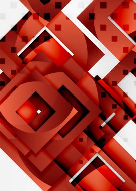 Işık Geometrik nesneyi kareler 3B alanı, arka plan