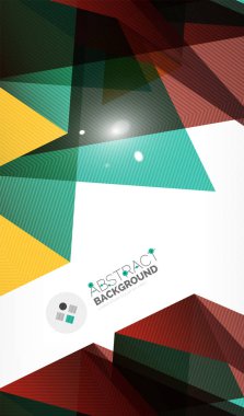 Işıkları ile üçgen tasarım iş şablonu