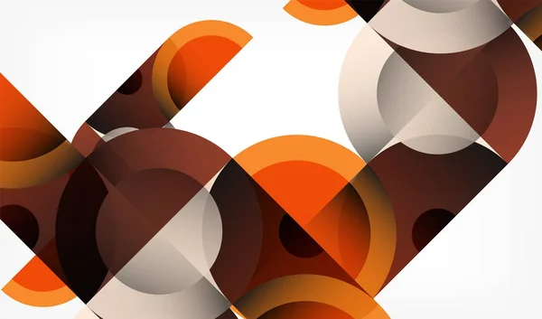 Färg cirkel abstrakt geometrisk bakgrund, moderna former med budskap — Stock vektor