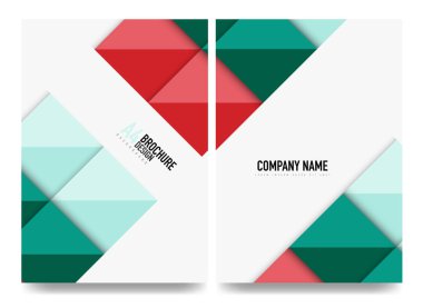 Kare iş a4 broşür kapak tasarımı, el ilanı, yıllık rapor