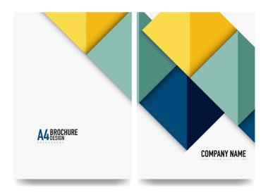 Kare iş a4 broşür kapak tasarımı, el ilanı, yıllık rapor