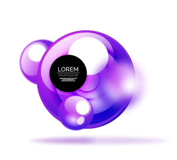 Sjabloon voor spandoek van glas-zeepbel — Stockvector