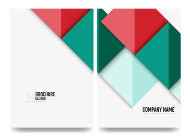 Kare iş a4 broşür kapak tasarımı, el ilanı, yıllık rapor