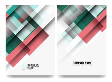 Kare iş a4 broşür kapak tasarımı, el ilanı, yıllık rapor