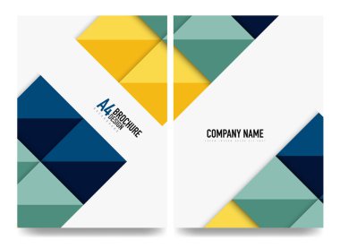 Kare iş a4 broşür kapak tasarımı, el ilanı, yıllık rapor