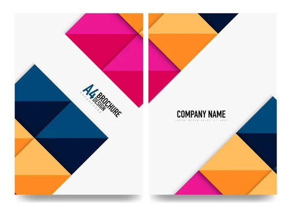 Kwadrat biznes broszura a4 okładka projekt, ulotki, sprawozdanie roczne — Wektor stockowy