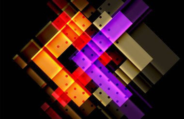 Siyah arka plan üzerinde renkli oklar