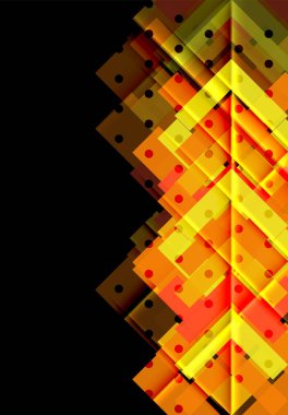 Siyah arka plan üzerinde renkli oklar