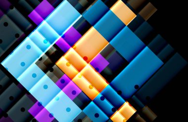 Siyah arka plan üzerinde renkli oklar