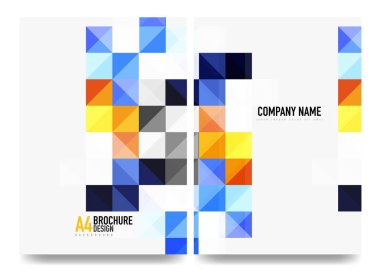 Kare iş a4 broşür kapak tasarımı, el ilanı, yıllık rapor