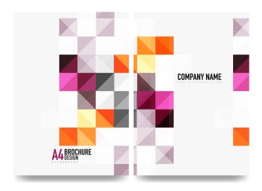 Kare iş a4 broşür kapak tasarımı, el ilanı, yıllık rapor