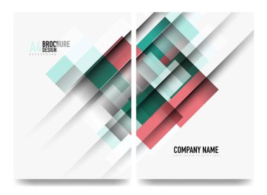 Kare iş a4 broşür kapak tasarımı, el ilanı, yıllık rapor