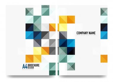 Kare iş a4 broşür kapak tasarımı, el ilanı, yıllık rapor