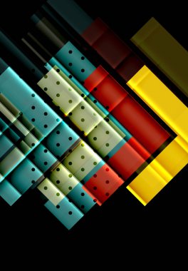 Siyah arka plan üzerinde renkli oklar