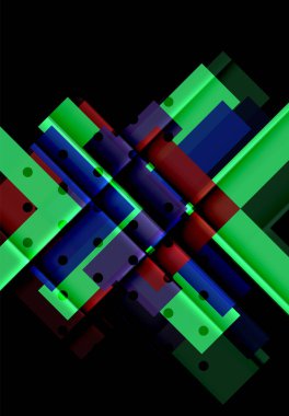 Siyah arka plan üzerinde renkli oklar