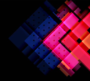 Siyah arka plan üzerinde renkli oklar