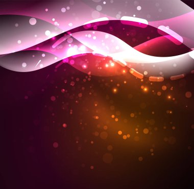 Parlayan dalga, duman tasarım dalgalı çizgiler vektör