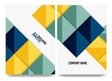 Kare iş a4 broşür kapak tasarımı, el ilanı, yıllık rapor