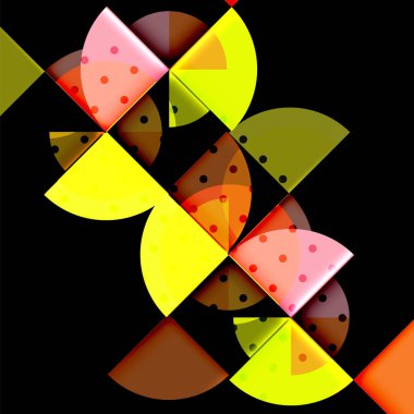 Geometrik daire soyut afiş