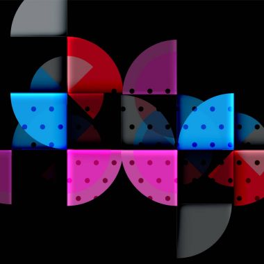 Geometrik daire soyut afiş