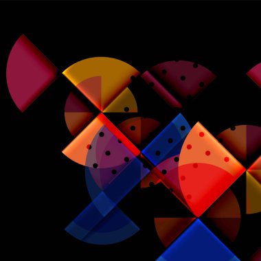 Geometrik daire soyut afiş