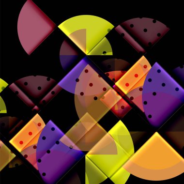 Geometrik daire soyut afiş