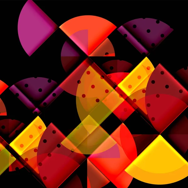 Bannière abstraite de cercle géométrique — Image vectorielle