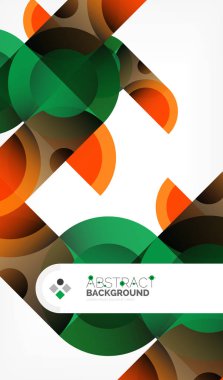 Mesaj ile modern şekiller daire soyut geometrik arka plan, renk