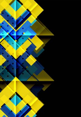 Siyah arka plan üzerinde renkli oklar