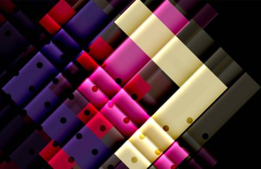 Siyah arka plan üzerinde renkli oklar