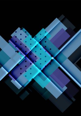 Siyah arka plan üzerinde renkli oklar