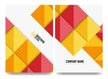 Kare iş a4 broşür kapak tasarımı, el ilanı, yıllık rapor