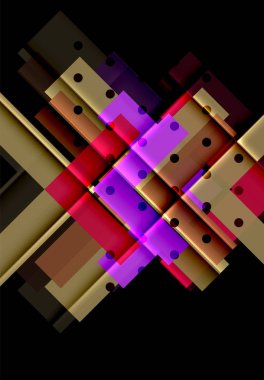 Siyah arka plan üzerinde renkli oklar