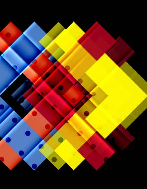 Siyah arka plan üzerinde renkli oklar