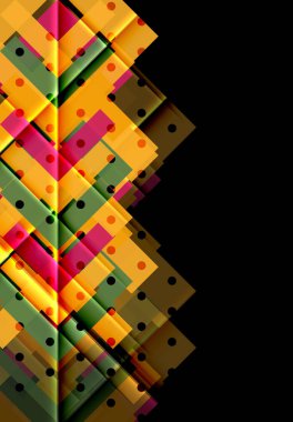 Siyah arka plan üzerinde renkli oklar