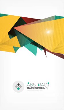 Işıkları ile üçgen tasarım iş şablonu